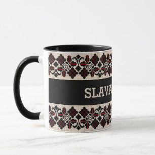 Slava Ukraini traditionelle Wuschuwanka-Volkskunst Tasse