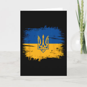 Slava Ukraini Ukraine-Flagge Farben Distressed Ret Karte