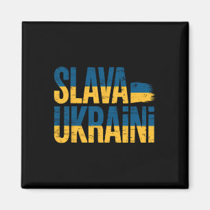 Slava Ukraini Ukraine-Flaggenfarben Distressed Ret Magnet