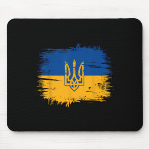 Slava Ukraini Ukraine-Flaggenfarben Distressed Ret Mousepad