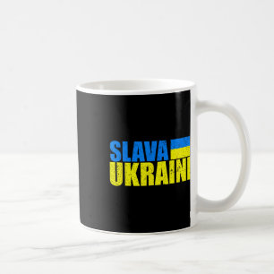 Slava Ukraini Ukraine-Flaggenfarben Distressed Sla Kaffeetasse