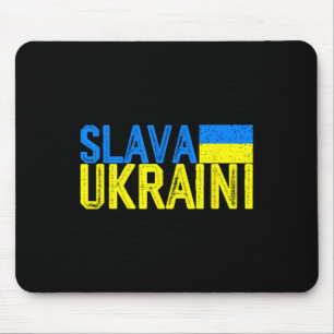 Slava Ukraini Ukraine-Flaggenfarben Distressed Sla Mousepad