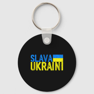 Slava Ukraini Ukraine-Flaggenfarben Distressed Sla Schlüsselanhänger