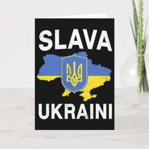Slava Ukraini Ukraine Karte Unterstützen Sie ukrai