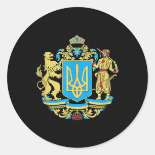 Slava Ukraini Ukraine Logo Ukrainische Geschenke B Runder Aufkleber
