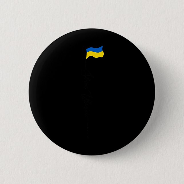 Slava Ukraini Ukraine - Ukrainische Unterstützung  Button (Vorderseite)