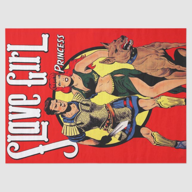 Slave Girl Beautiful Princess Vintage Comicen Seidenpapier (Vorderseite)