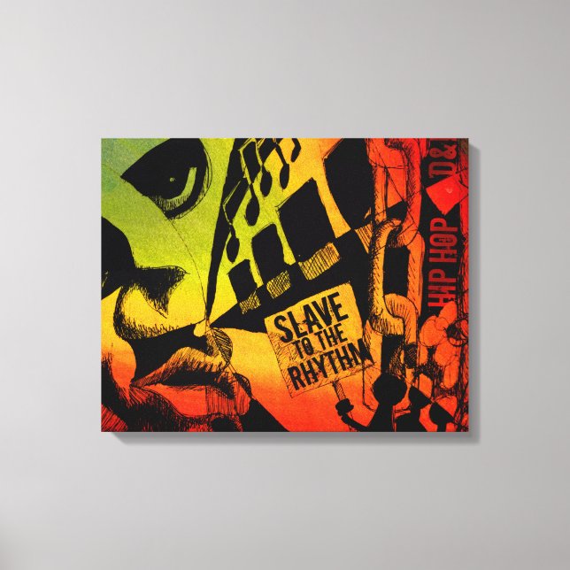 Slave to Rhythm Wrapped Canvas Leinwanddruck (Vorderseite)