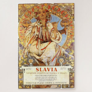Slavia von Alphonse Mucha Puzzle