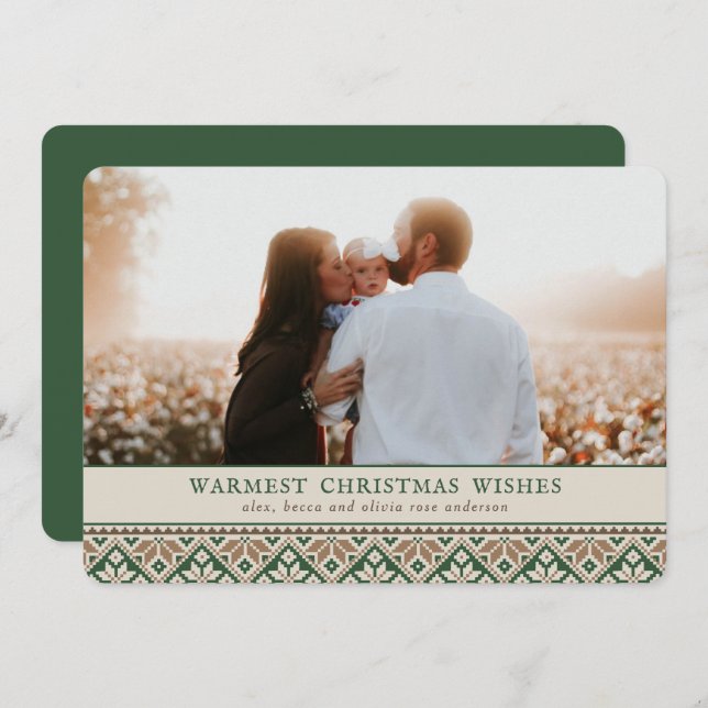 Slavic Folk Art Pattern | Weihnachtskarte für das  Einladung (Vorne/Hinten)