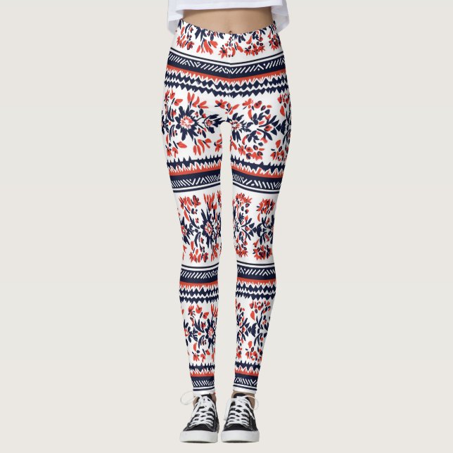 Slavic Folklore Pattern Leggings (Vorderseite)