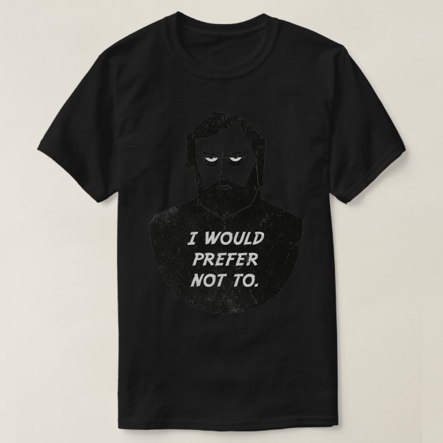 Slavoj Zizek Ich würde es vorziehen, nicht 2 T-Shirt (Design vorne)