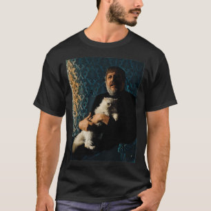 Slavoj Zizek mit Cat stilisiert T-Shirt