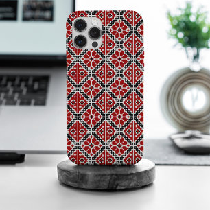 Slawische ethnische Stickerei, Balkan-Tradition iPhone 15 Pro Max Hülle