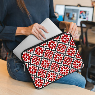 Slawische ethnische Stickerei, Balkan traditionell Laptopschutzhülle