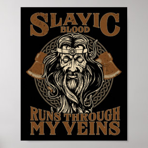 Slawisches himmlisches Wesen Handwerk Heidentum Sl Poster