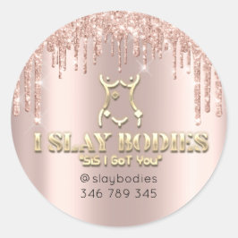 Slay Bodies Logo Kosmetische Tropfen für die indiv Runder Aufkleber