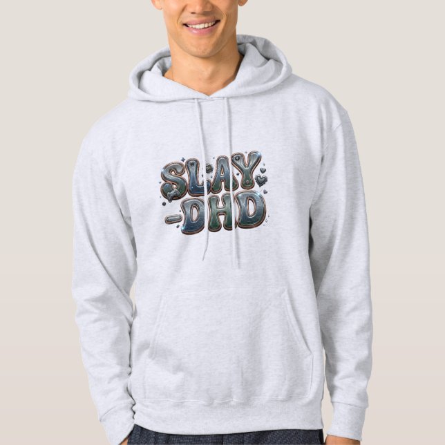 Slay-DHD ADHD Neurodivergent Graphic | Tech Gamer  Hoodie (Vorderseite)