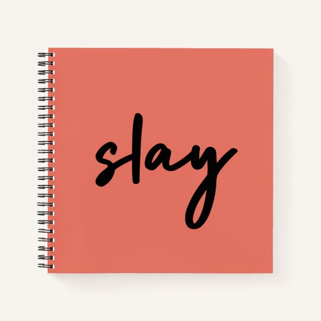 Slay | Modernes Minimalistisches trendy Stilvolles Notizbuch (Vorderseite)