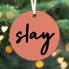 Slay | Modernes Minimalistisches trendy Stilvolles Ornament Aus Metall