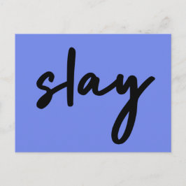 Slay | Modernes Minimalistisches Trendy Stilvolles Postkarte