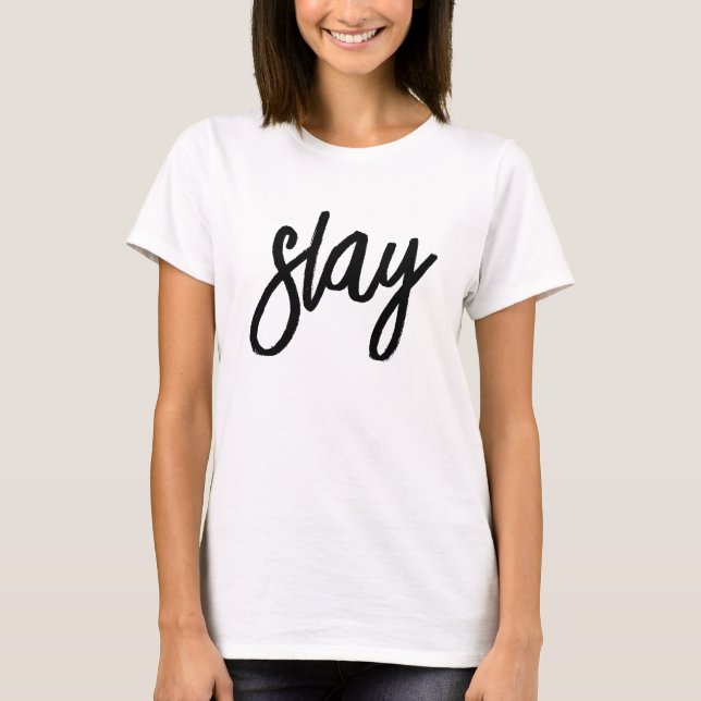 Slay: Niedlich Modernes, Minimalistisches Trendy S T-Shirt (Vorderseite)