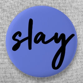 Slay | Urban Blue Modern Trendy Stilvoll Minimalis Button