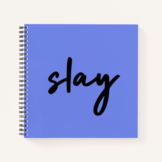 Slay | Urban Blue Modern Trendy Stilvoll Minimalis Notizbuch (Vorderseite)