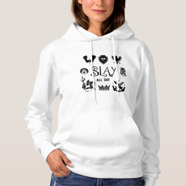 "Slay" Women's Basic Hooded Sweatshirt (Vorderseite)