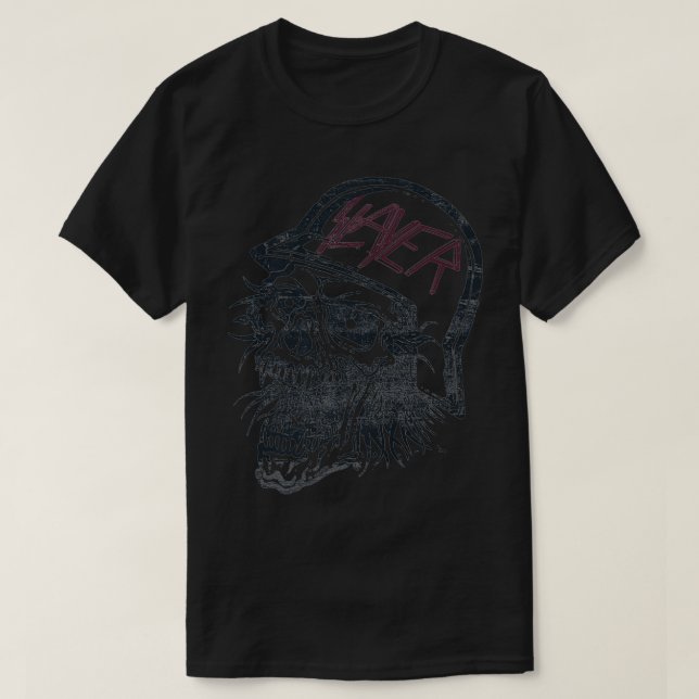 Slayer Distressed Bloody Skull Premium T-Shirt (Design vorne)