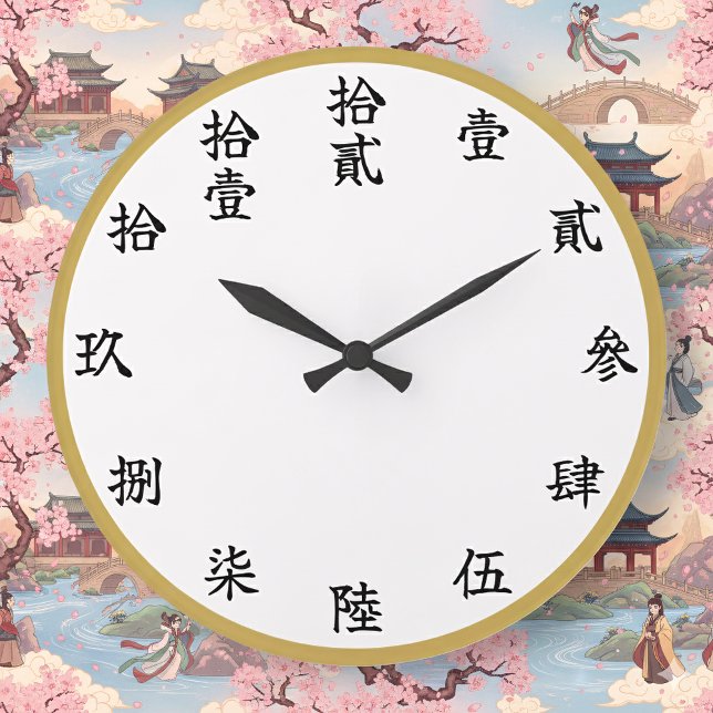 Slayer-Style Kanji Calligraphy Numeral Wall Clock Große Wanduhr (Von Creator hochgeladen)