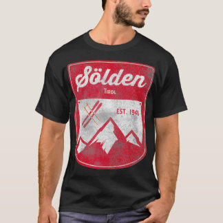 Slden Tirol Austria Winter Apres Ski Sport Retro V T-Shirt
