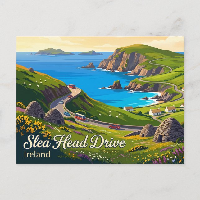 Slea Head Drive Irland Postkarte (Vorderseite)