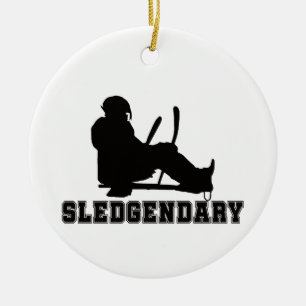 Sled Hockey Sledgendär Keramik Ornament