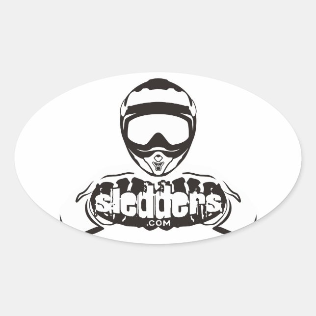 Sledders.com Oval Window Stickers (Vorderseite)