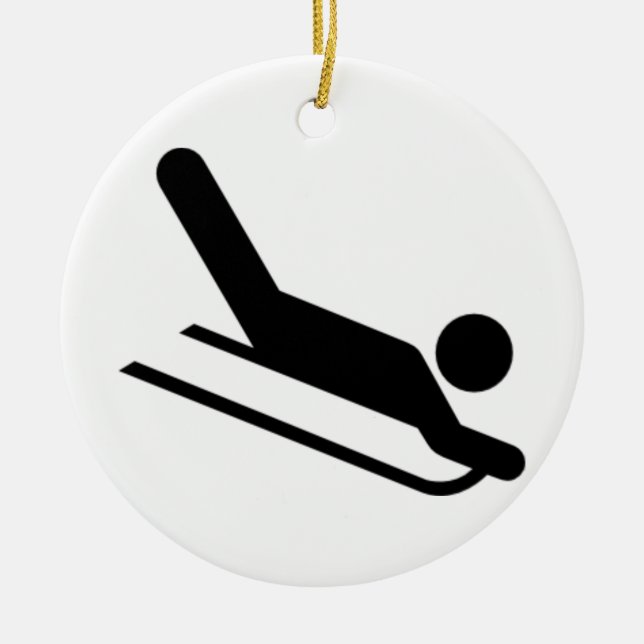 Sledding Keramik Ornament (Vorne)