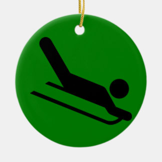 Sledding Keramikornament