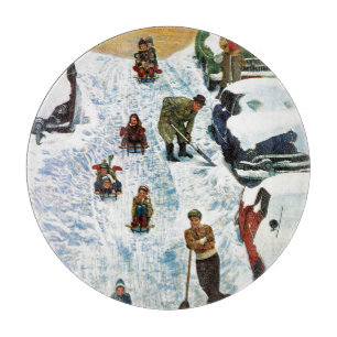 Sledding und graben heraus schneidebrett