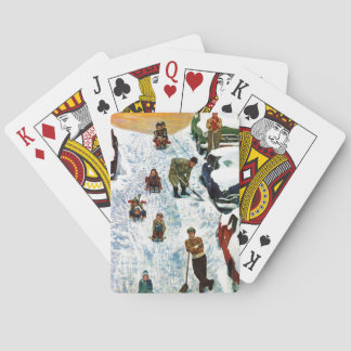 Sledding und graben heraus spielkarten