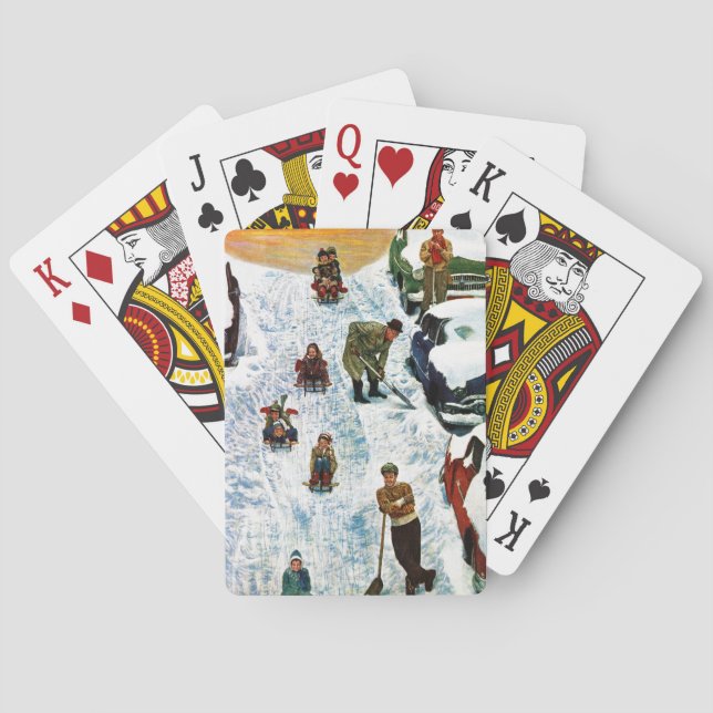 Sledding und graben heraus spielkarten (Rückseite)