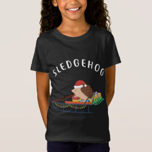 Sledgehog, Funny Süße Tier Igel Weihnachten T-Shirt