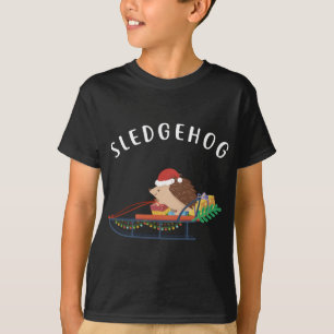 Sledgehog, Funny Süße Tier Igel Weihnachten T-Shirt