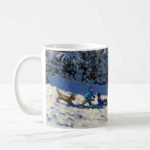 Sledging nahe Youlgreave Derbyshire Kaffeetasse