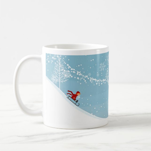 Sledning Fun Wintertime Tasse (Links)
