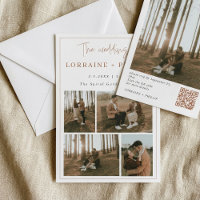 Sleek 5-Foto Special Momente QR Code Hochzeit