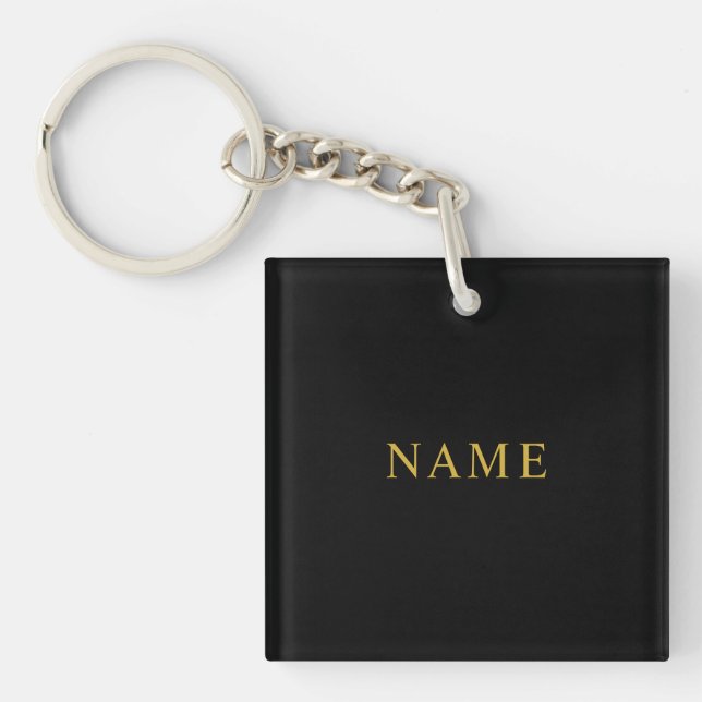 Sleek Acrylic Keychain Featuring Your Custom Name Schlüsselanhänger (Vorderseite)
