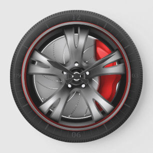 Sleek Alloy Spin - Moderne Radkunst Große Wanduhr