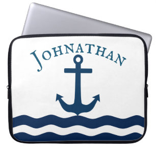 Sleek Anchor Nautical Custom Laptopschutzhülle