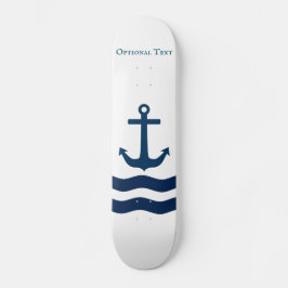 Sleek Anchor Nautical Custom  Skateboard