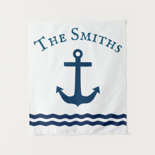 Sleek Anchor Nautical Custom Wandteppich